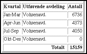 Utlånsstatistikkens kolonner